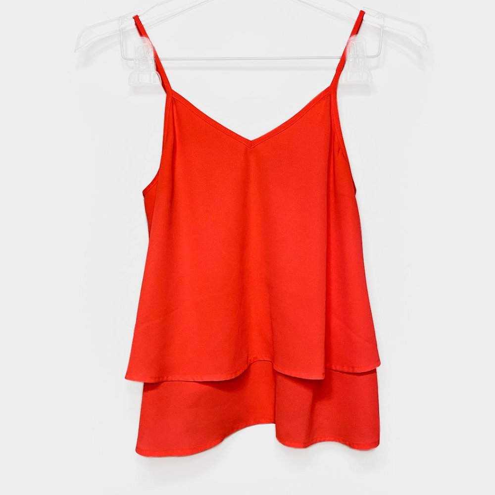 Coral Chiffon Spaghetti Strap Top by L’Amour